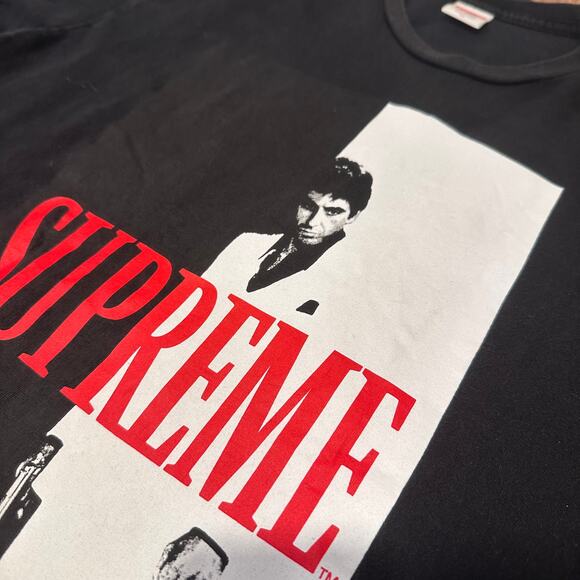 Supreme Scarface Split Tee - Size X-Large - Black - Used - Picture 3 of 9